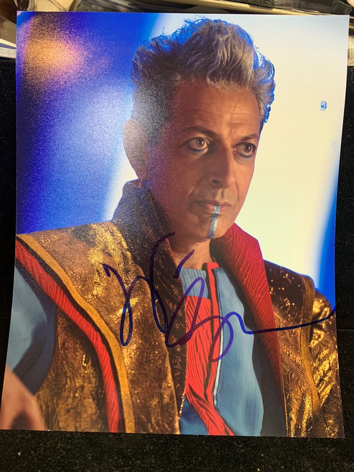 JEFF GOLDBLUM Signed THOR Guardians of the Galaxy GRANDMASTER Photo Poster painting Beckett D5