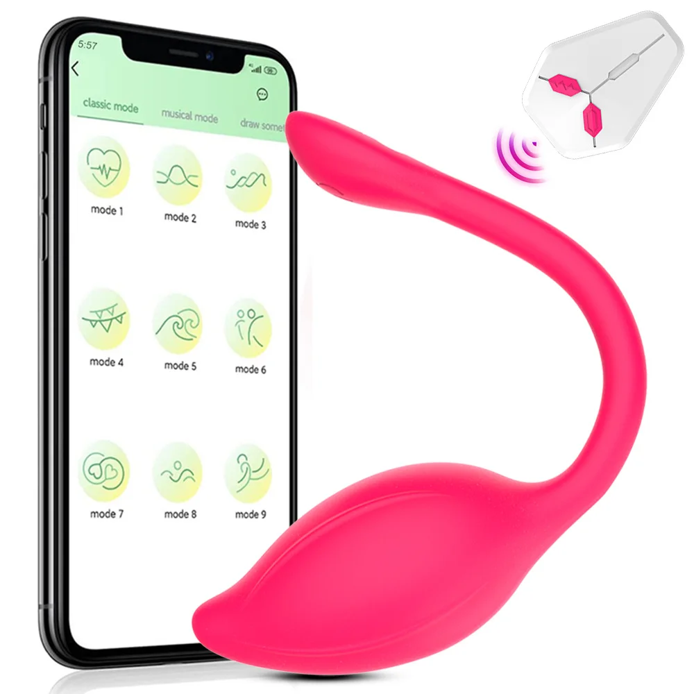 App & Wireless Remote 9 Frequncy Strong Shock Panty Vibrator Rosetoy Official