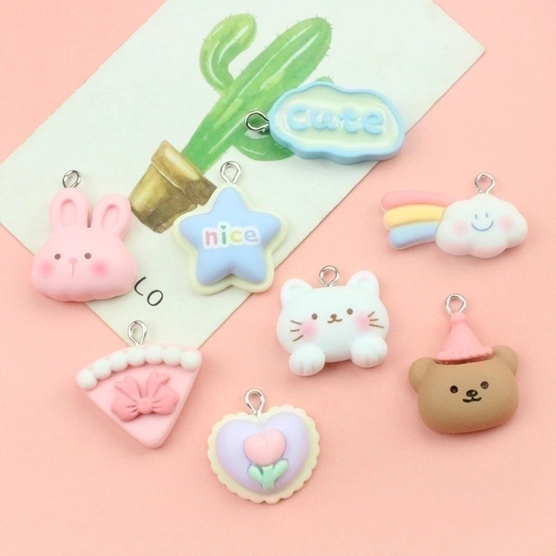 1 Piece 20 * 22mm 21 * 23mm 26 * 15mm Resin Animal Star Flower Polished Pendant