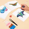 12pcs Butterfly-1 5D DIY Square Drill Diamond Painting Kits for Adults Beginners Home Decor Diamonds Paintings Gem Art 5.91x7.09in