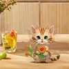 2D Flat DIY Cat Acrylic Shaking Head Diamond Painting Tabletop Ornaments Kit