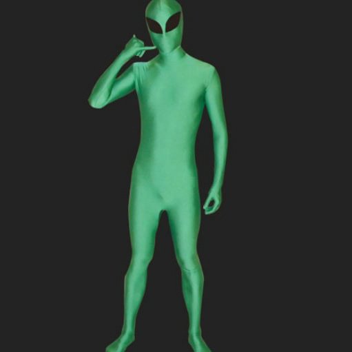Green ET Aliens Lycra Spandex Bodysuit Zentai Suit Catsuit Costume-Pajamasbuy