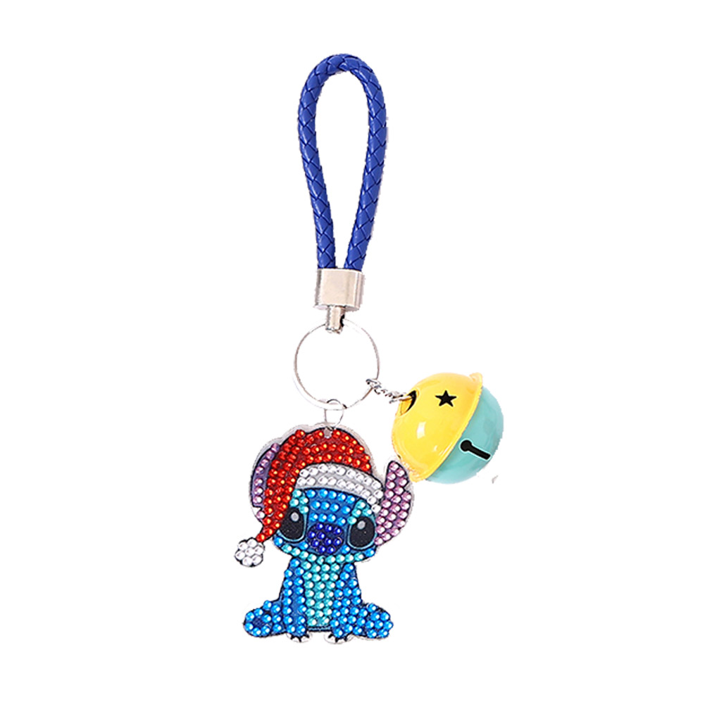 

Cartoon Blue Stitch Double Sided - 5D DIY Craft Keychain, 501 Original