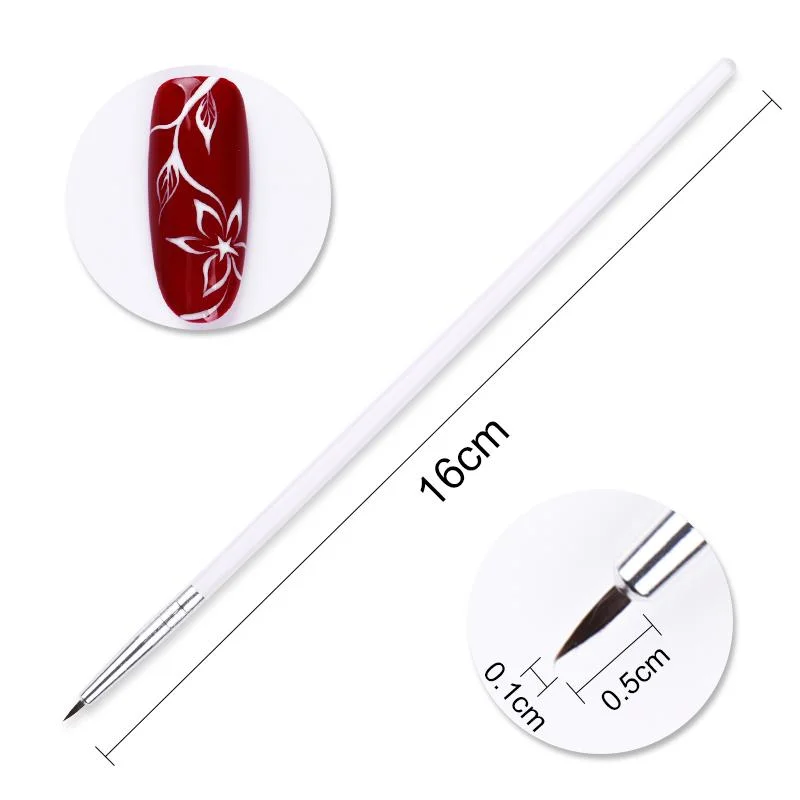 1 Pc Double Way Rhinestone Silicone Nail Brush Carving Emboss Hollow Pottery Pen UV Gel Shaping Silicone Brushes Nail Art Tool-Nail Inspo