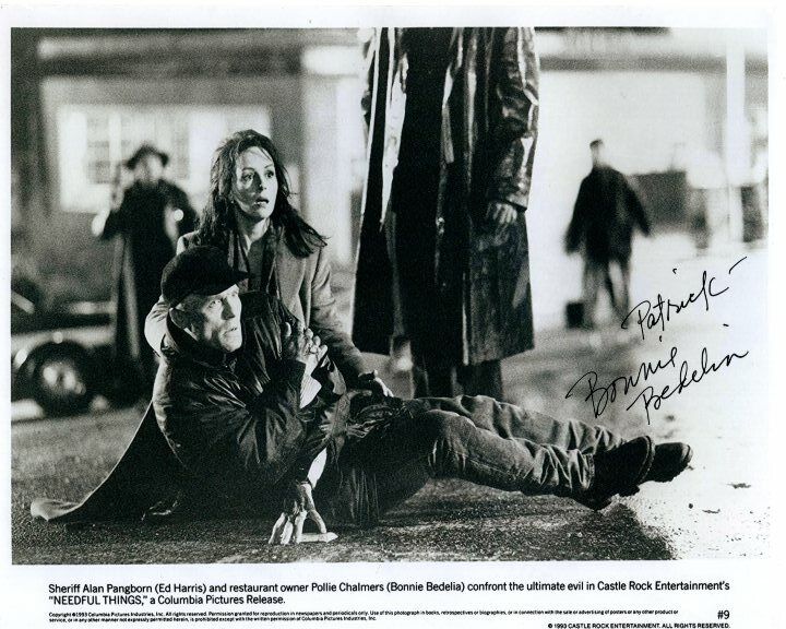 BONNIE BEDELIA Autographed NEEDFUL THINGS / ED HARRIS Photo Poster paintinggraph - To Patrick