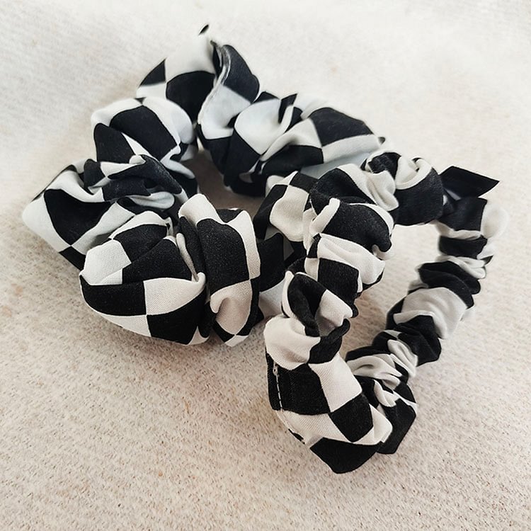 2pcs | Linen Scrunchies Pleated Intestine Hairband For Women-ChouChouHome