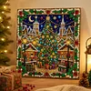 Xmas  Village Framed Special Shape Diamond Painting Kit 25x25cm