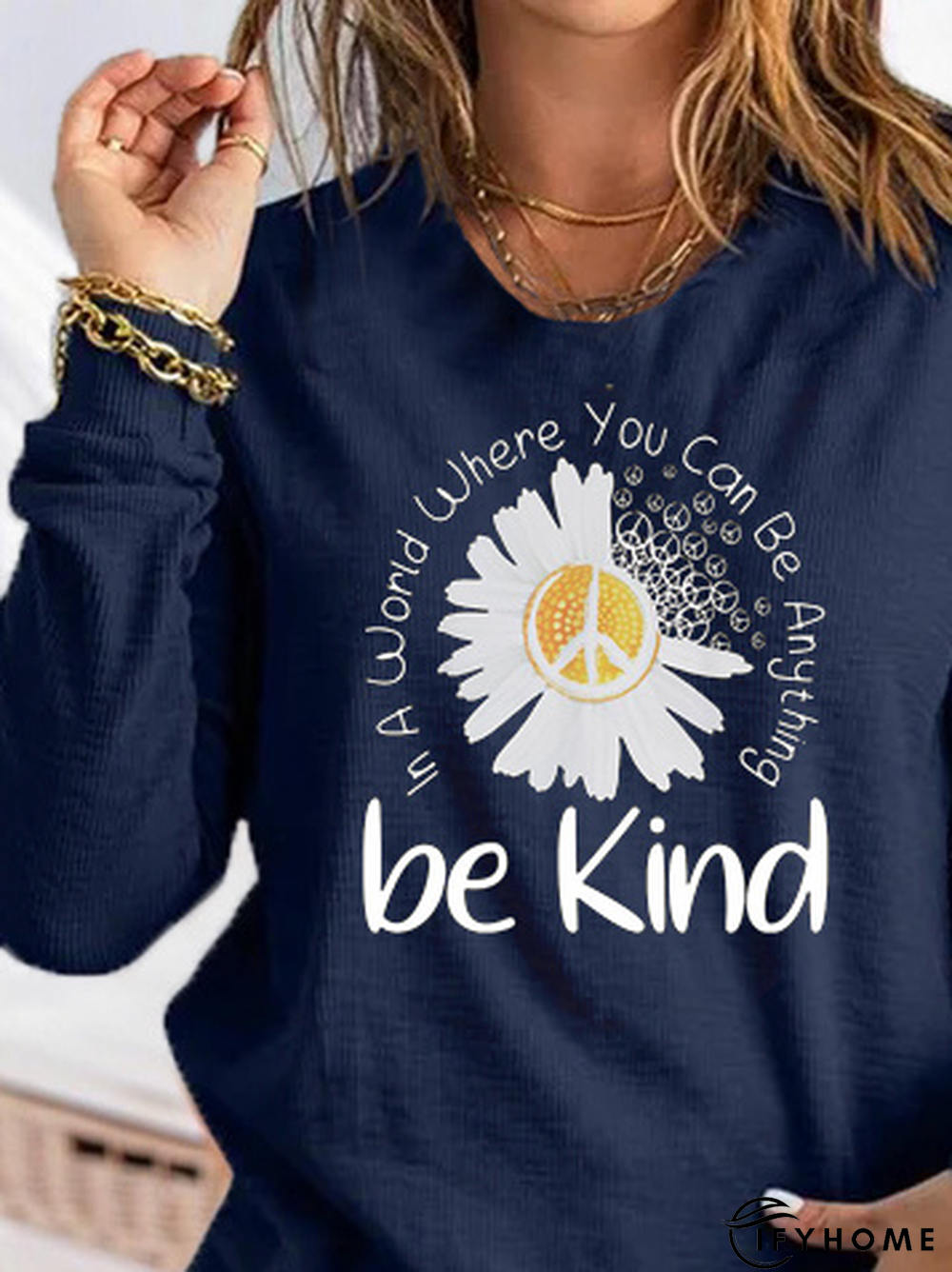 Be Kind Crew Neck Loose Casual T-Shirt | IFYHOME