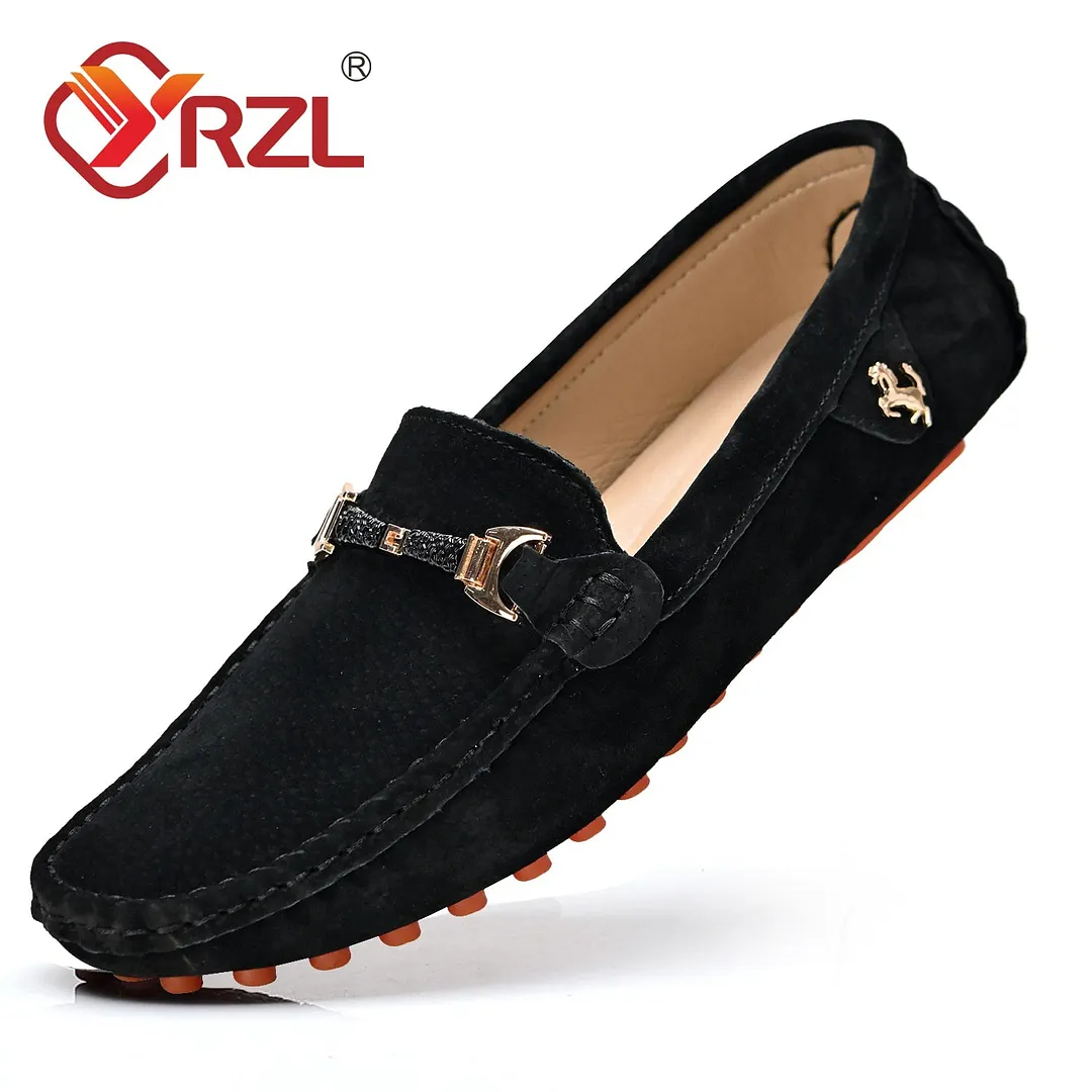 YRZL Loafers Big Size 48 Men Shoes Soft Driving Moccasins High Quality Flats Casual Leather Shoes Men Slip-on Loafers for Men