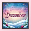December-18CT Stamped Cross Stitch 25*25cm/9.84*9.84in tapestrymarket