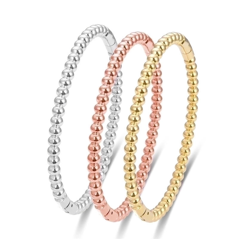 Minimalist Commute Solid Color Titanium Steel Plating Bangle