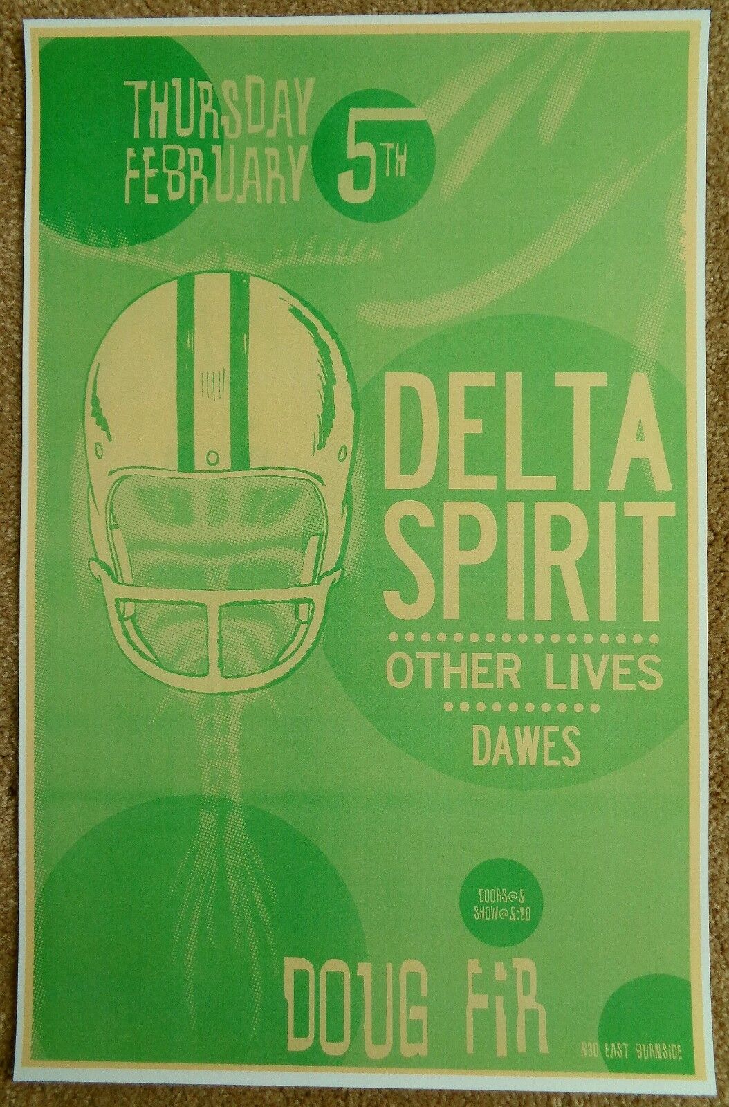 DELTA SPIRIT 2009 Gig POSTER Portland Oregon Concert