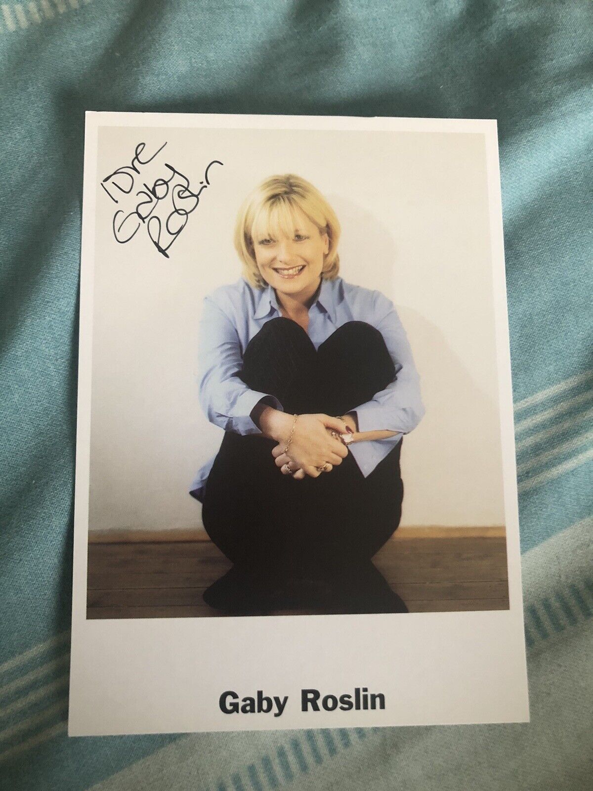 GABY ROSLIN (TV PRESENTER) SIGNED Photo Poster painting