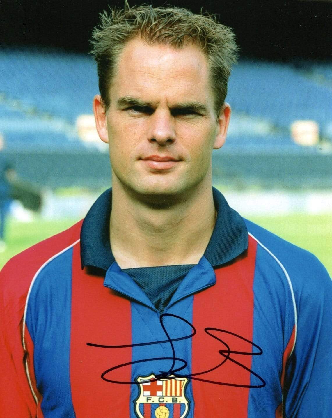 SOCCER Frank de Boer FC BARCELONA autograph, In-Person signed Photo Poster painting