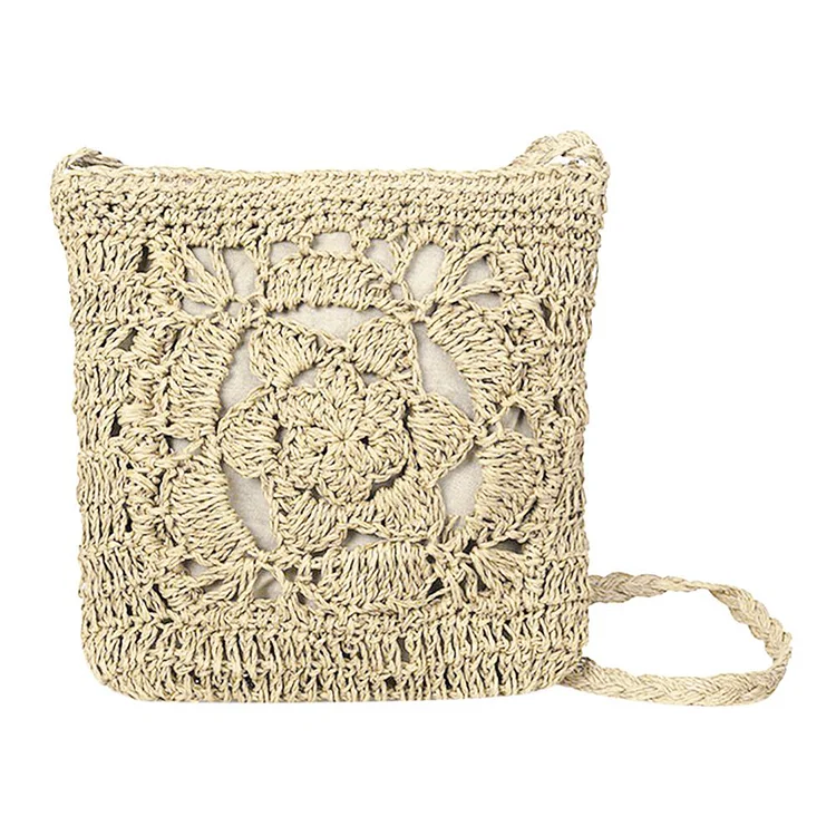 Summer Beach Women Girls Crochet Braid Bags Shoulder Vintage Messenger Bag