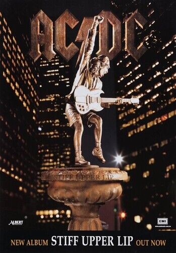 ACDC POSTER STIFF UPPER LIP - HIGH GLOSS Photo Poster painting POSTERS - INSERTS FOR FRAMING