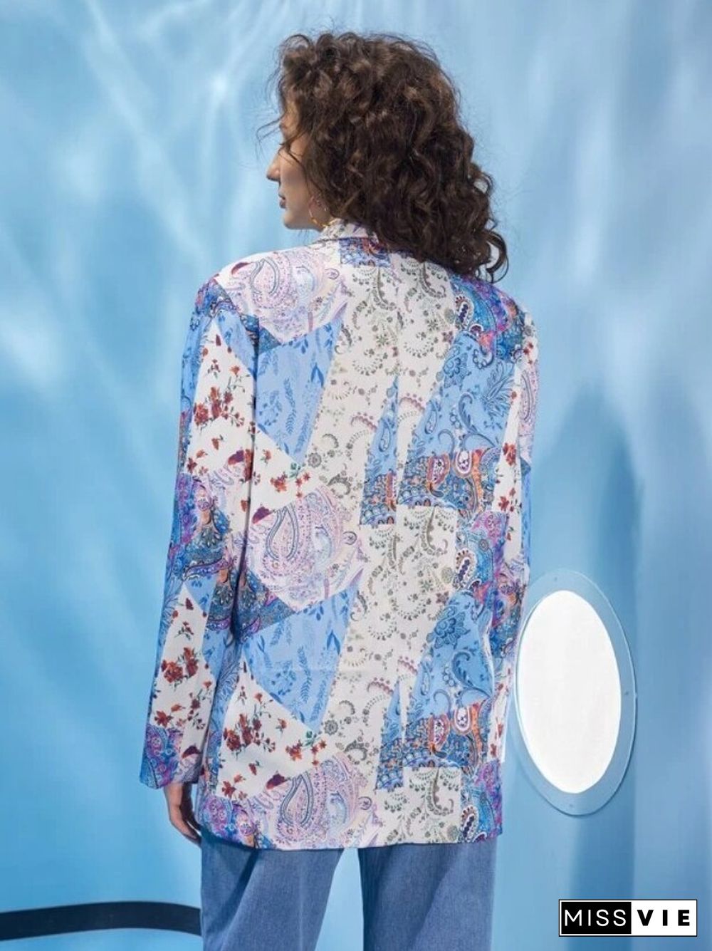 Spring And Summer Women's Suit Jacket One Button Printing Fashion Trend Temperament Commuter Women's Casual Small Suit Jacket