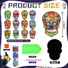 12pcs Skull Diamond Painting Refrigerator Magnets