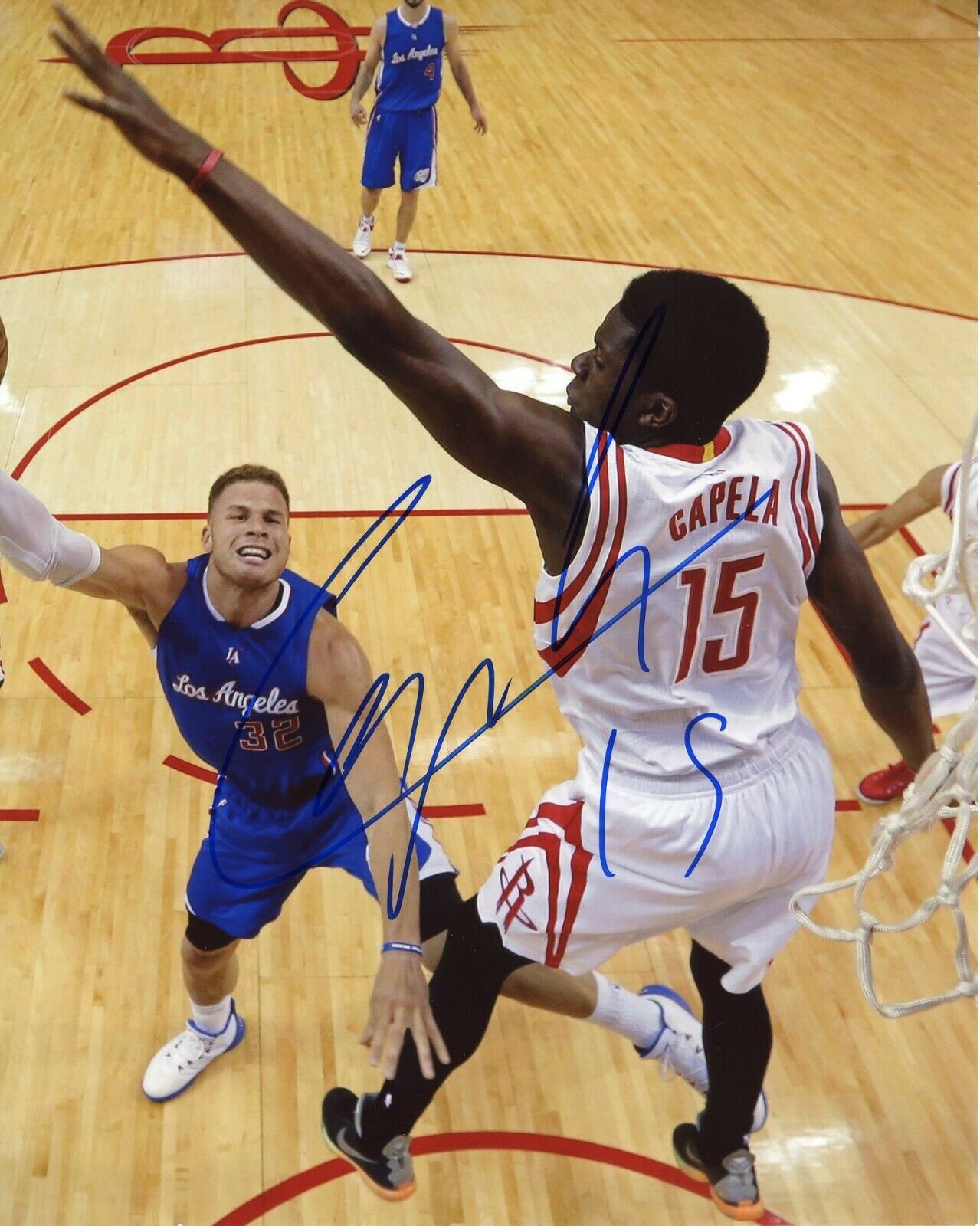 Clint Capela Autographed 8x10 Houston Rockets#S1388