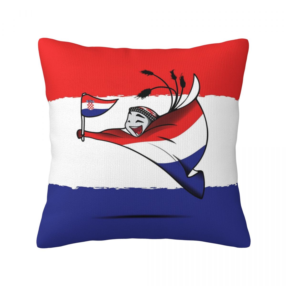 Croatia World Cup 2022 Mascot Short Plush Cushion for Home Decor
