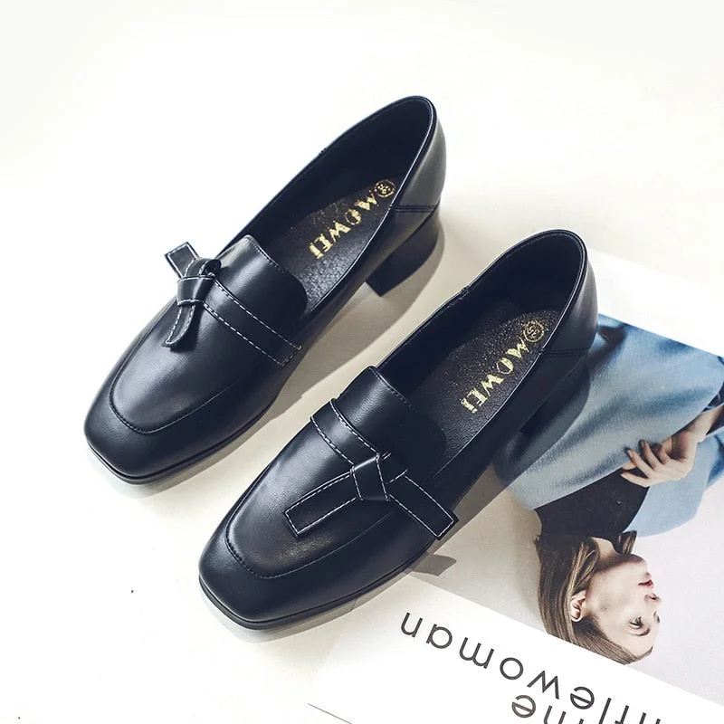 2020 New Chic Women Pumps Butterfly-knot High Heel Shoes Slip-on Beige Microfiber Ladies Office Casual Shoes Pumps