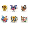 6Pcs Flower Butterfly DIY Diamond Painting Kits Garden Stakes Diamond Art Kits
