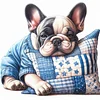 French Bulldog-11CT Stamped/Counted Cross Stitch 40*40cm/15.75*15.75in