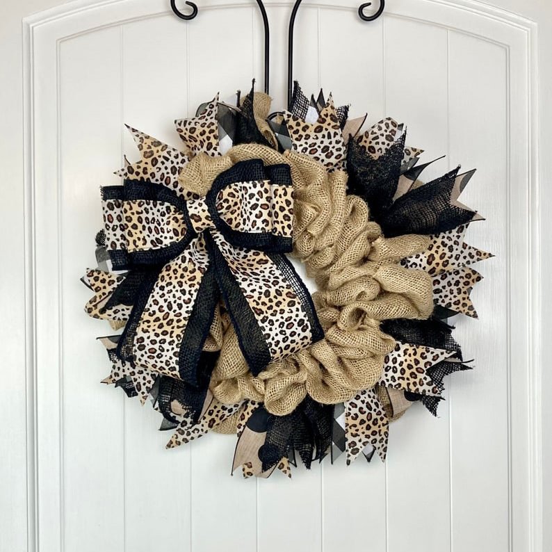 Leopard Print Rustic Wreath
