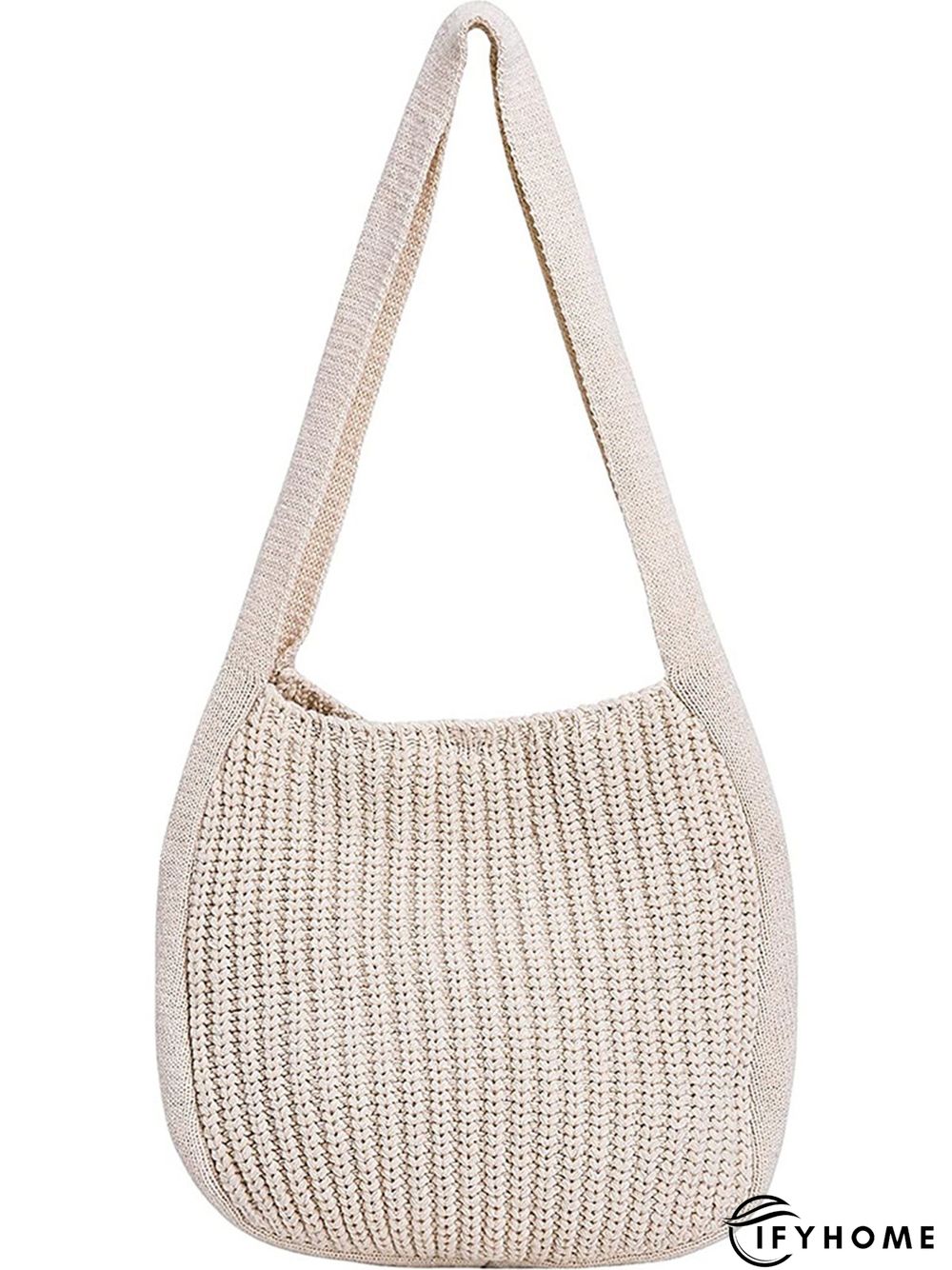Solid Color Knit Large Capacity Shoulder Bag | IFYHOME