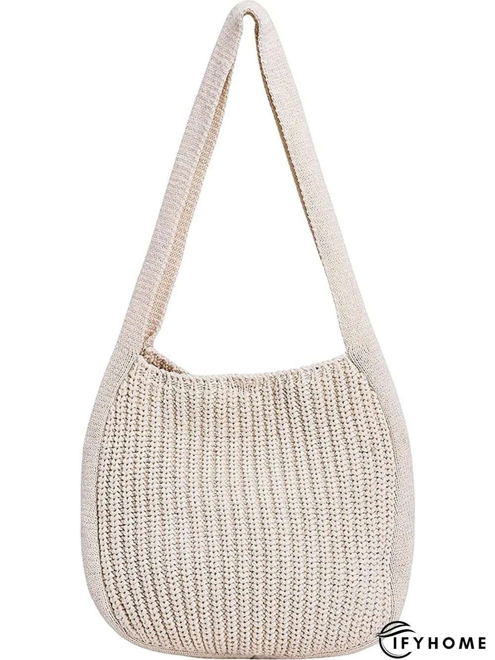Solid Color Knit Large Capacity Shoulder Bag | IFYHOME