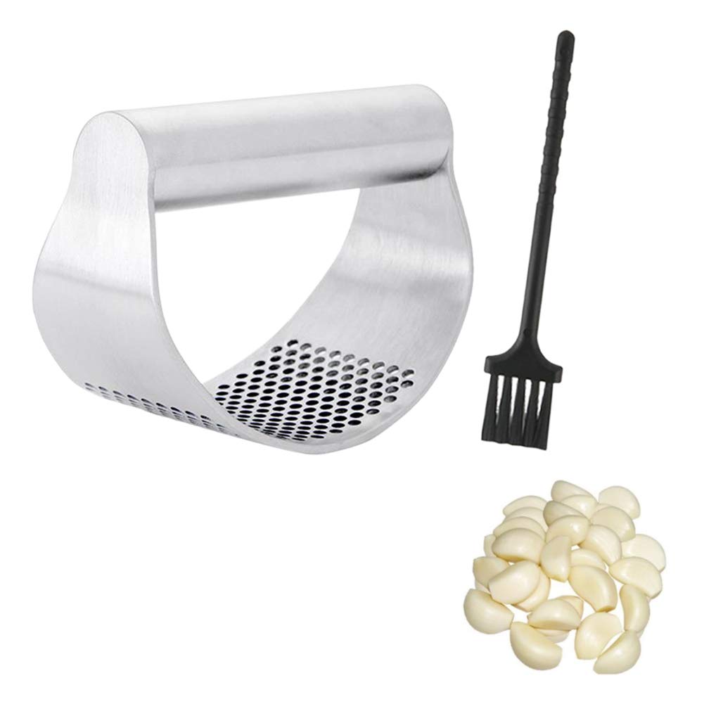 

Garlic Press Manual Ginger Crusher Chopper Masher Kitchen Tools with Brush, 501 Original