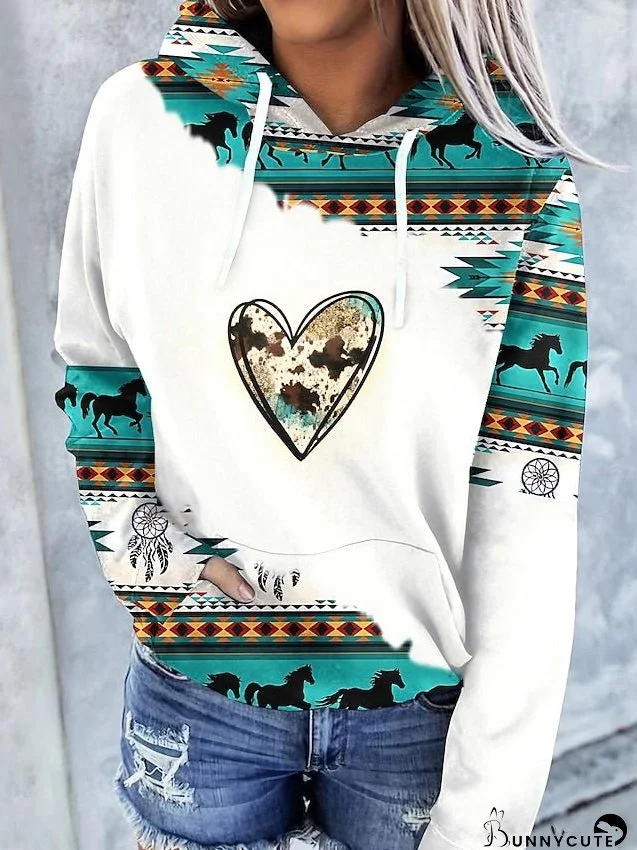 hoodies for women pullover graphic,womens long sleeve hoodie aztec geometric print drawstring color block hooded sweatshirt pullover tops with pockets