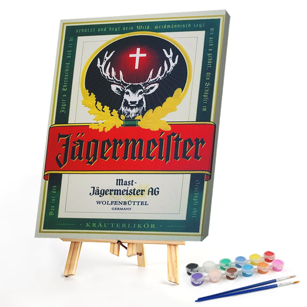 

40*50CM - Paint By Numbers - Deer Head Logo, 501 Original