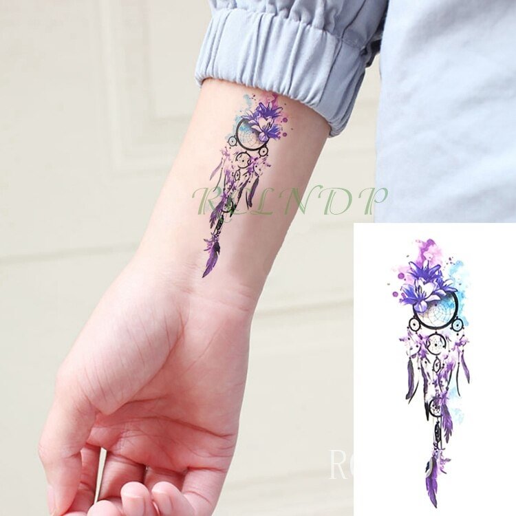 Gingf Temporary Tattoo Sticker Dreamcatcher Fake Tatto Flash Tatoo Tatouage Wrist Foot Hand Arm For Girl Women Men