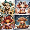 (Multi-Style) Highland Cattle-11CT Stamped Cross Stitch 40*40cm/15.75*15.75in