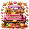 Pumpkin Truck-11CT Stamped Cross Stitch 50*50cm/19.69*19.69in