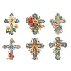 6Pcs Acryl Kreuz - 5d DIY Handwerk Aufkleber Magnet