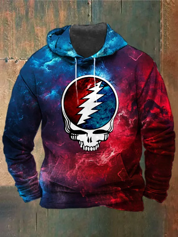 Unisex Skull Print Heavyweight Hoodies