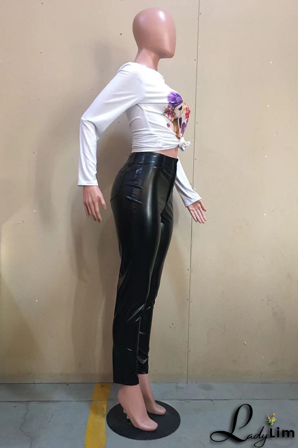 Burgundy Sexy Solid Split Joint Skinny High Waist Pencil Solid Color Bottoms