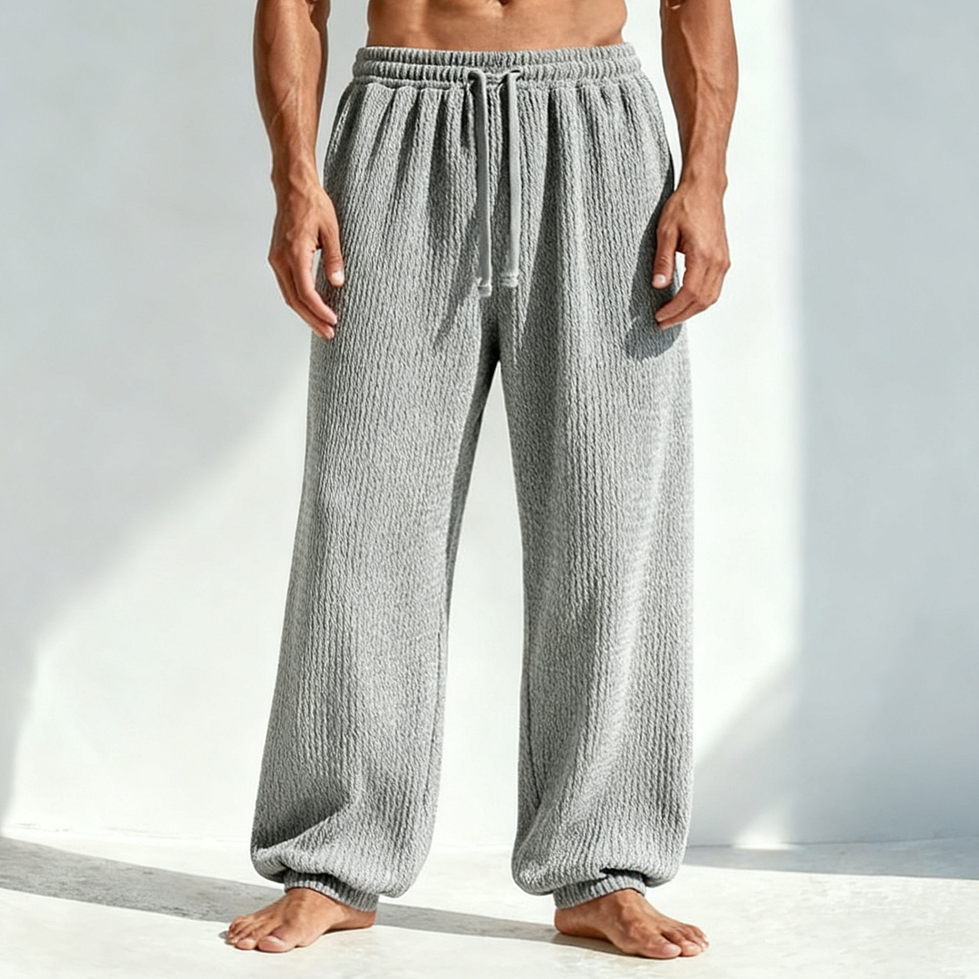 Men's Autumn And Winter Sports Casual Knitted Waffle Trousers-inspireuse