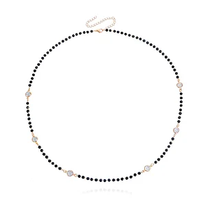 Black bead necklace