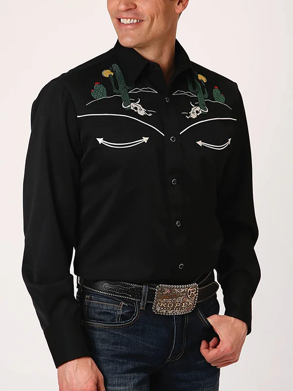 Old West Collection Oldwest Mens Long Sleeve Shirt