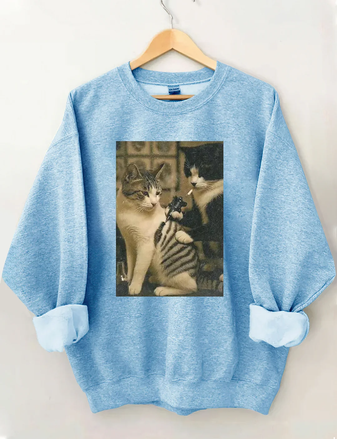Funny Cat Tattoo Sweatshirt