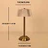 Crystal Table Lamp Cordless Desk Lamp Dimmable Sleeping Light for Restaurant Bar