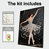 DIY Pearl Painting Ballet Girl for Home Wall Decor with Frame(40*30cm)