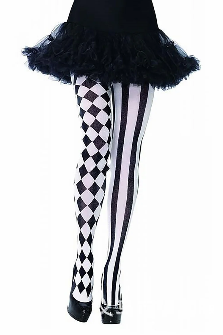 Halloween Costumes Striped Print Pantyhose Long Stockings 2024 - Xpluswear