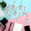 >SALE<8PCS Double Sided Round Diamond Painting Art Keychain Pendant (Squirrel #6)