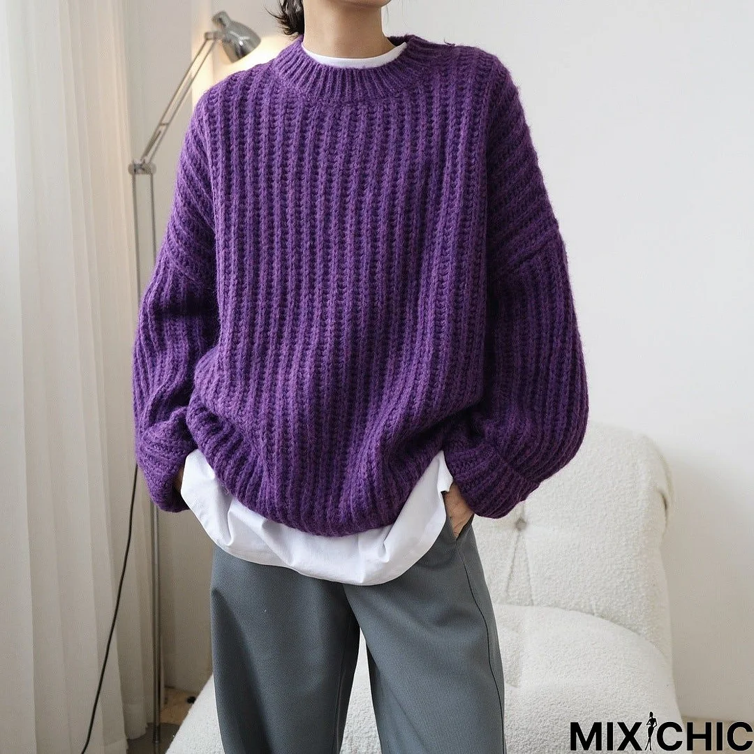 Women's Sweater is Lazy Comfortable Loose Fashionable and Thickened