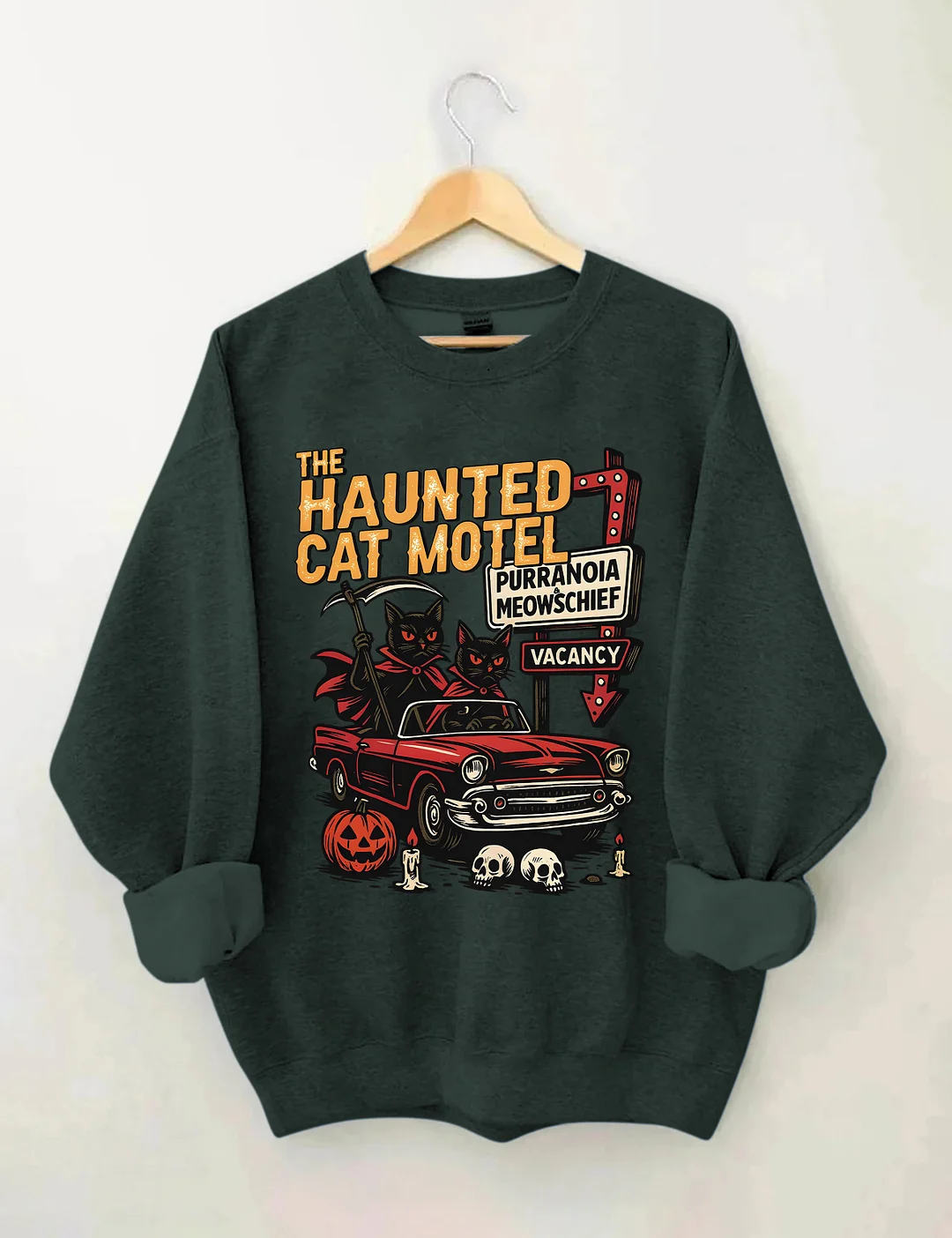 Haunted Cat Motel Sweatshirt
