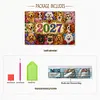 2027 New DIY Diamond Painting Dog Wall Calendar Kit 12-Month Flip Calendar Design Home Decor